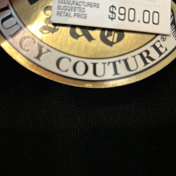 Original Juicy Couture Black Terry Halter Dress- sz L- NWT - Picture 5 of 9